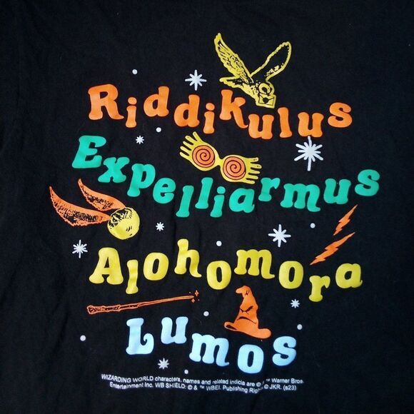 Harry Potter Movie Riddikulus Expelliarmus Lumos T-Shirt - Picture 1 of 7